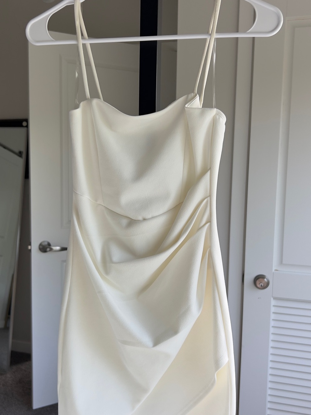 Windsor Ivory Draped Mini Slip Dress
